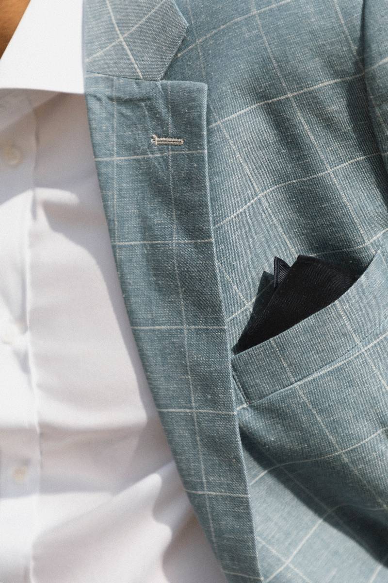 plaid linen suit